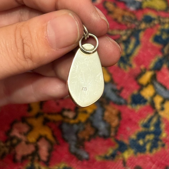 Australian crystal opal pendant in sterling silver - Picture 4 of 5